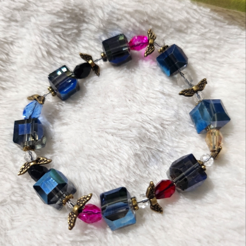 Handmade Angel beaded bracelet with
